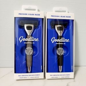 NEW Men's Goodline Precision 5 blade razor lubricating strips & Vitamin E bundle